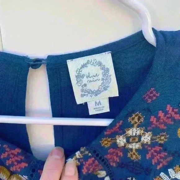 Blue Rain Francesca bohemian dress SZ medium - Picture 3 of 3